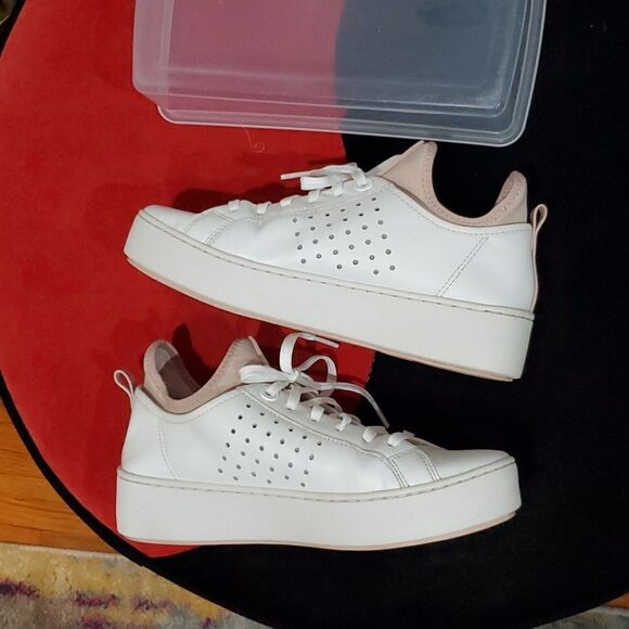 Michael Kors Platform Ace Sneaker in White & Blush Pink Rose Gold Size 7.5 - Picture 8 of 16